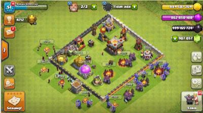  Nah pada kesempatan kali ini AKU BISA BLOG akan membagikan sebuah game taktik yang suda Clash Of Clans MOD apk full